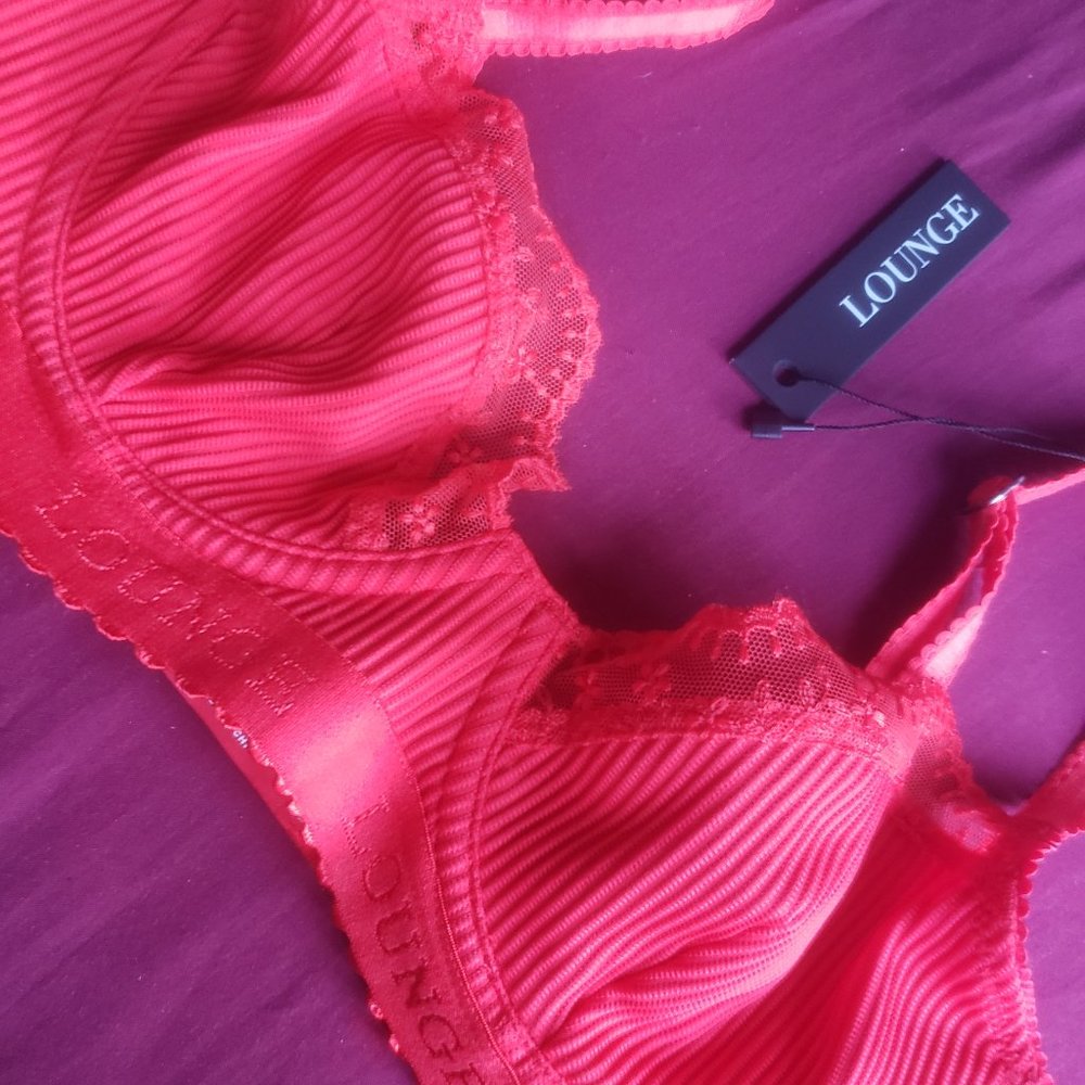 Lounge underwear Ribbed Balcony Bra Size 34B